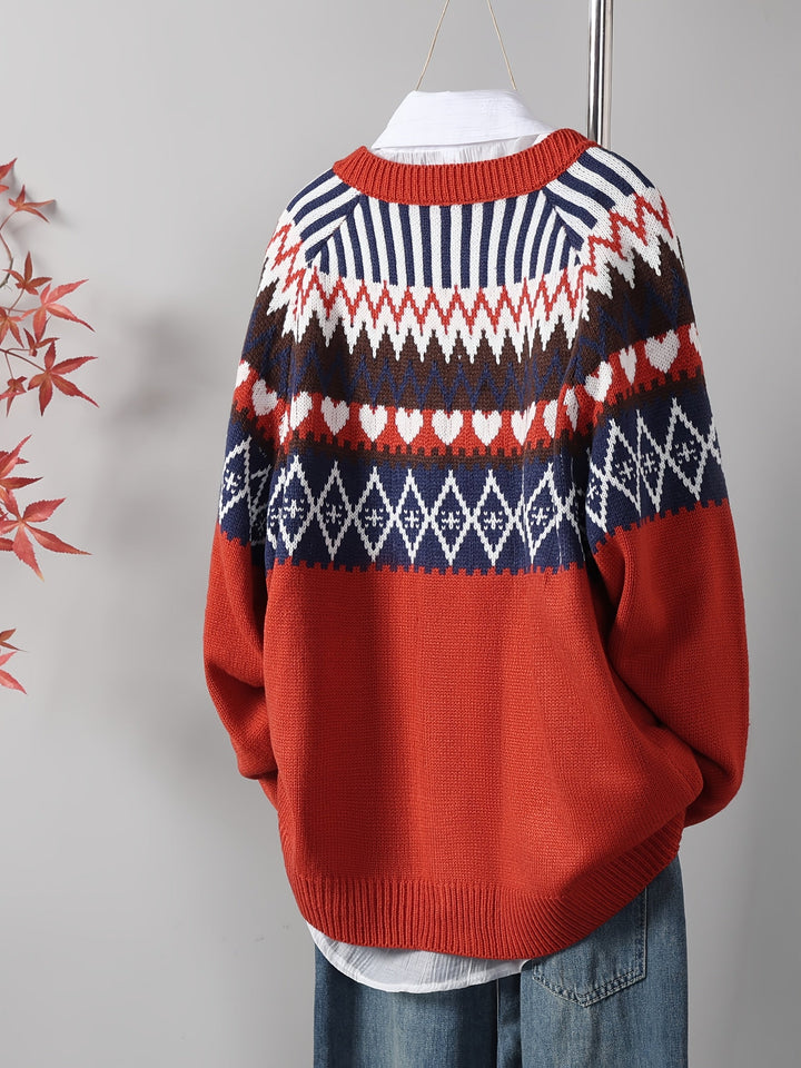 Sofia | Classic Knitted Cardigan with Pattern