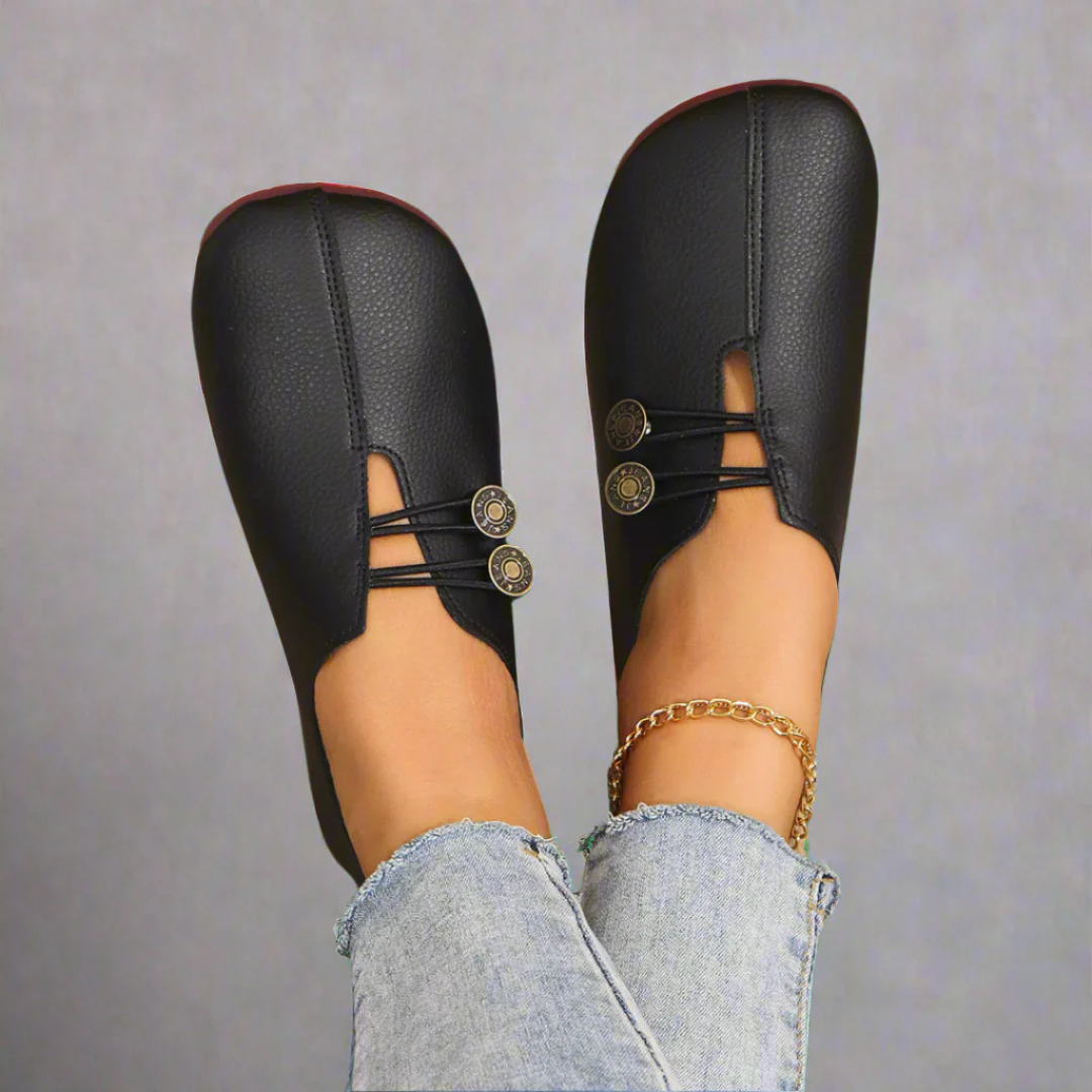 Slip-On Ballerinas for Women – Closed Toe with Elastic Band Design