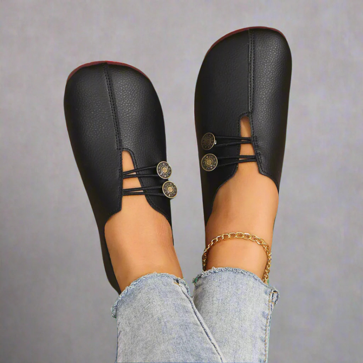 Slip-On Ballerinas for Women – Closed Toe with Elastic Band Design