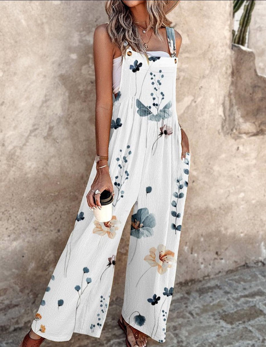 Haven | Floral Sleeveless Summer Jumpsuit