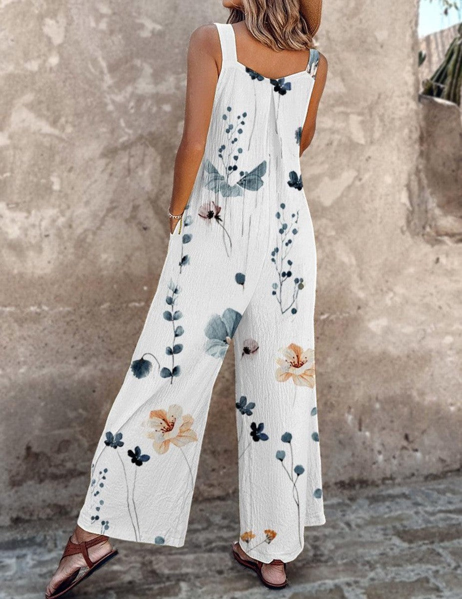 Haven | Floral Sleeveless Summer Jumpsuit