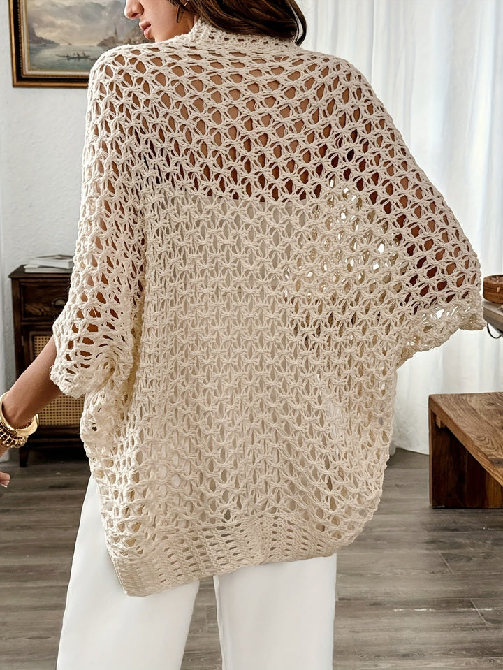 Ginny | Open Knit Drape Cardigan