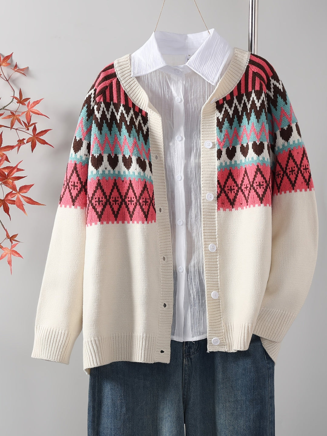 Sofia | Classic Knitted Cardigan with Pattern