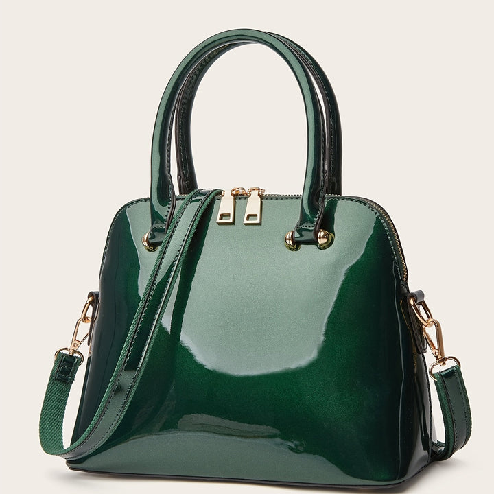 Chic Shiny Bag with Zipper – Practical and Elegant for Everyday Use!