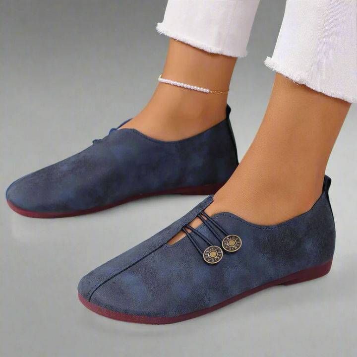 Slip-On Ballerinas for Women – Closed Toe with Elastic Band Design