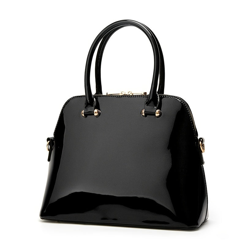 Chic Shiny Bag with Zipper – Practical and Elegant for Everyday Use!
