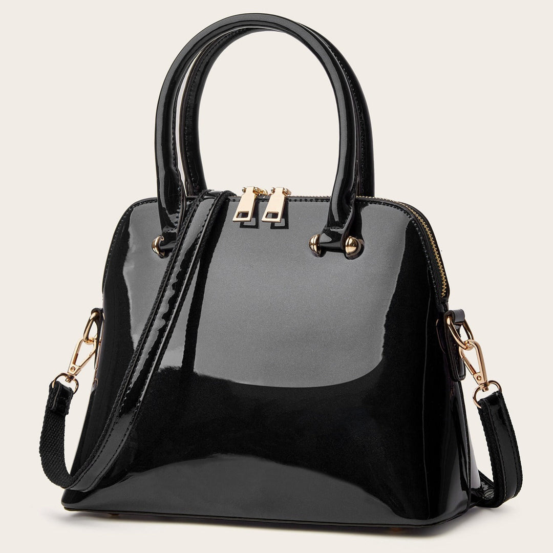 Chic Shiny Bag with Zipper – Practical and Elegant for Everyday Use!