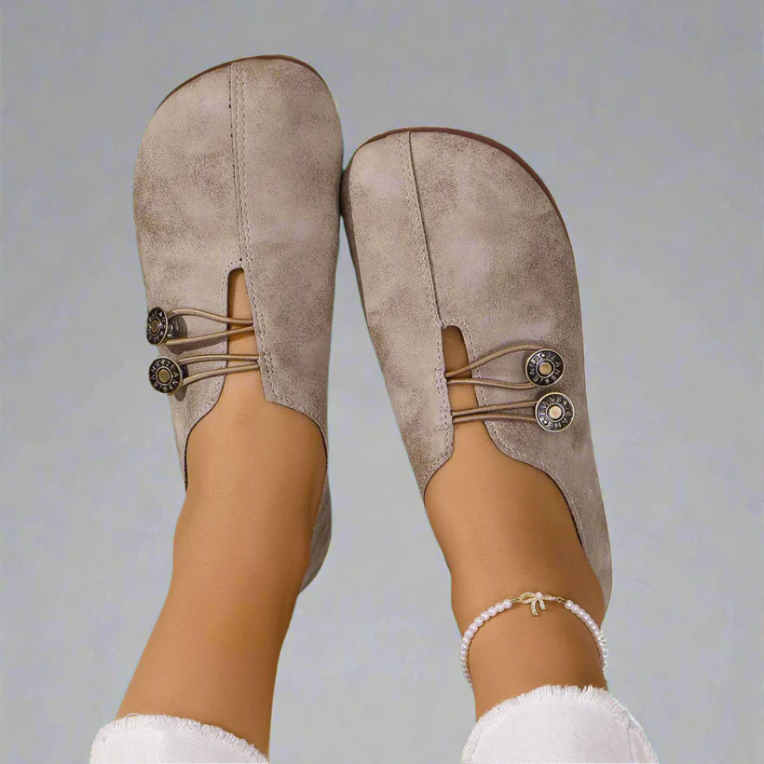 Slip-On Ballerinas for Women – Closed Toe with Elastic Band Design