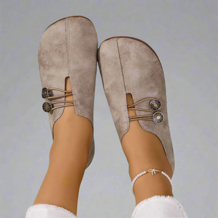 Slip-On Ballerinas for Women – Closed Toe with Elastic Band Design