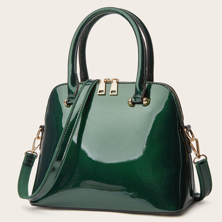 Chic Shiny Bag with Zipper – Practical and Elegant for Everyday Use!