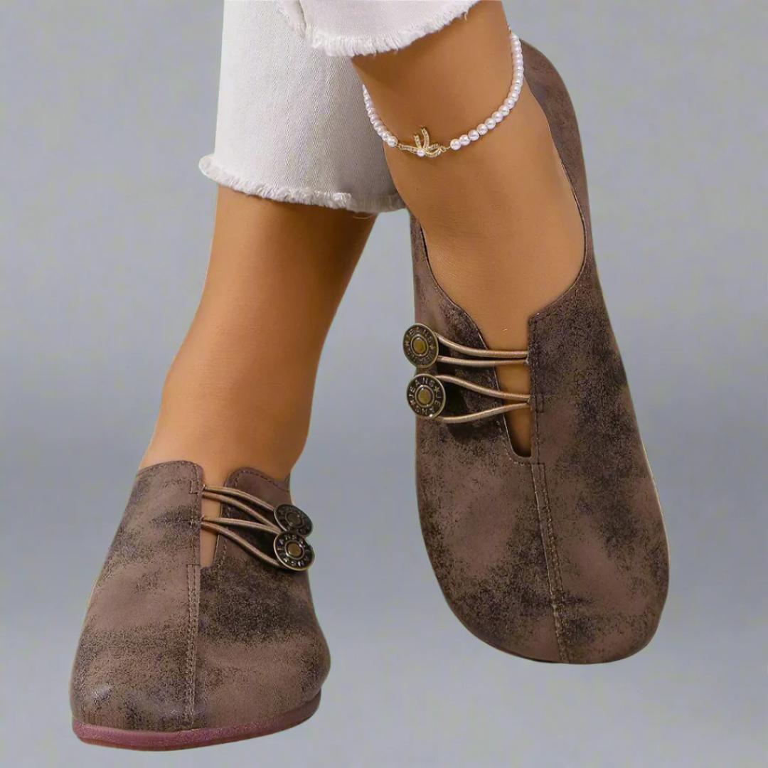 Slip-On Ballerinas for Women – Closed Toe with Elastic Band Design