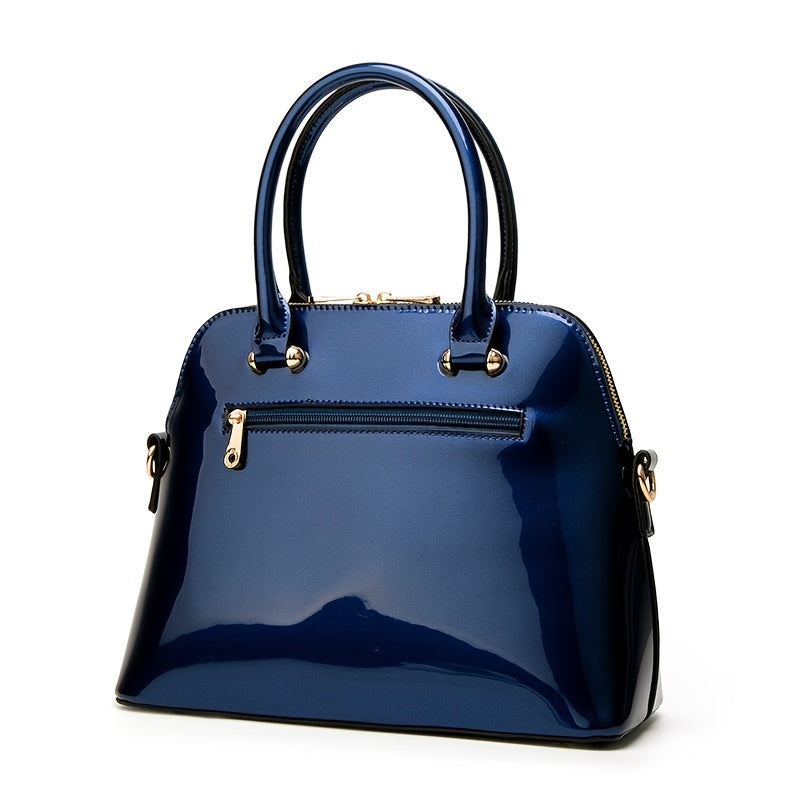 Chic Shiny Bag with Zipper – Practical and Elegant for Everyday Use!