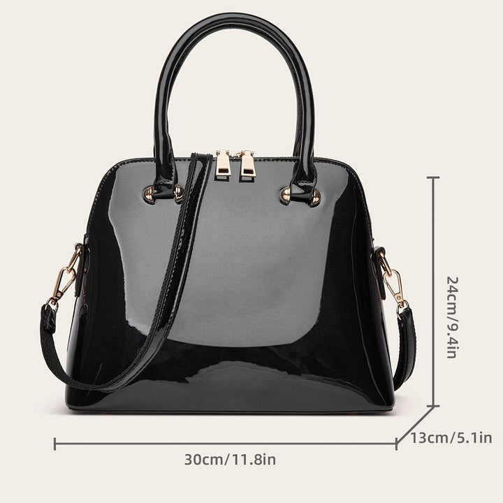 Chic Shiny Bag with Zipper – Practical and Elegant for Everyday Use!