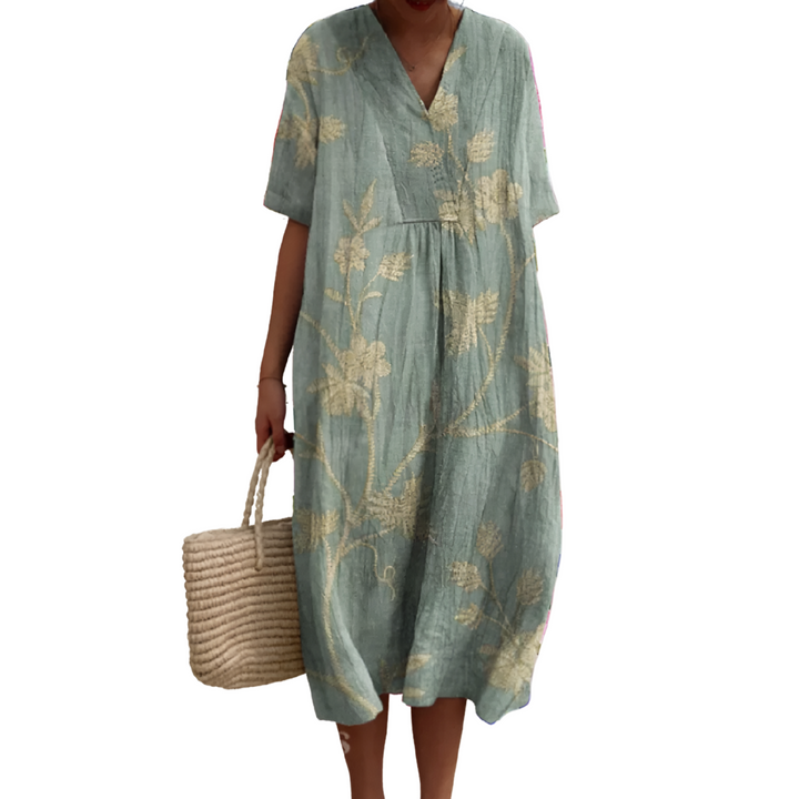Chloe | Floral Midi Dress Loose Fit