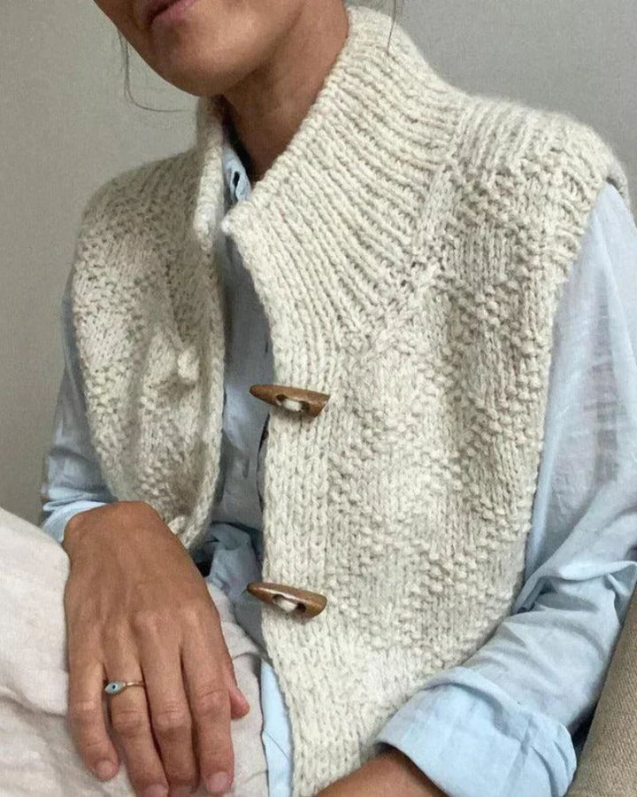 Ingrid - Cozy Knit Sleeveless Cardigan