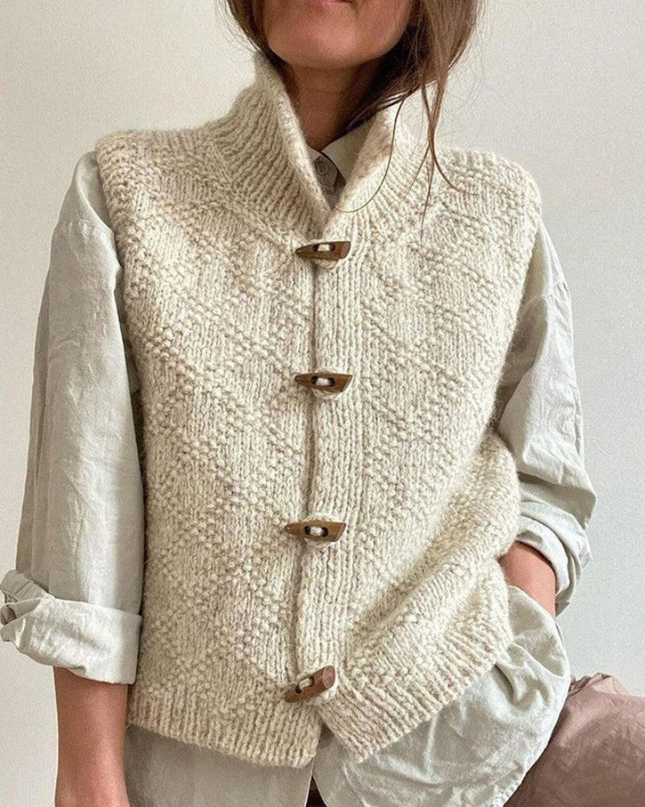 Ingrid - Cozy Knit Sleeveless Cardigan