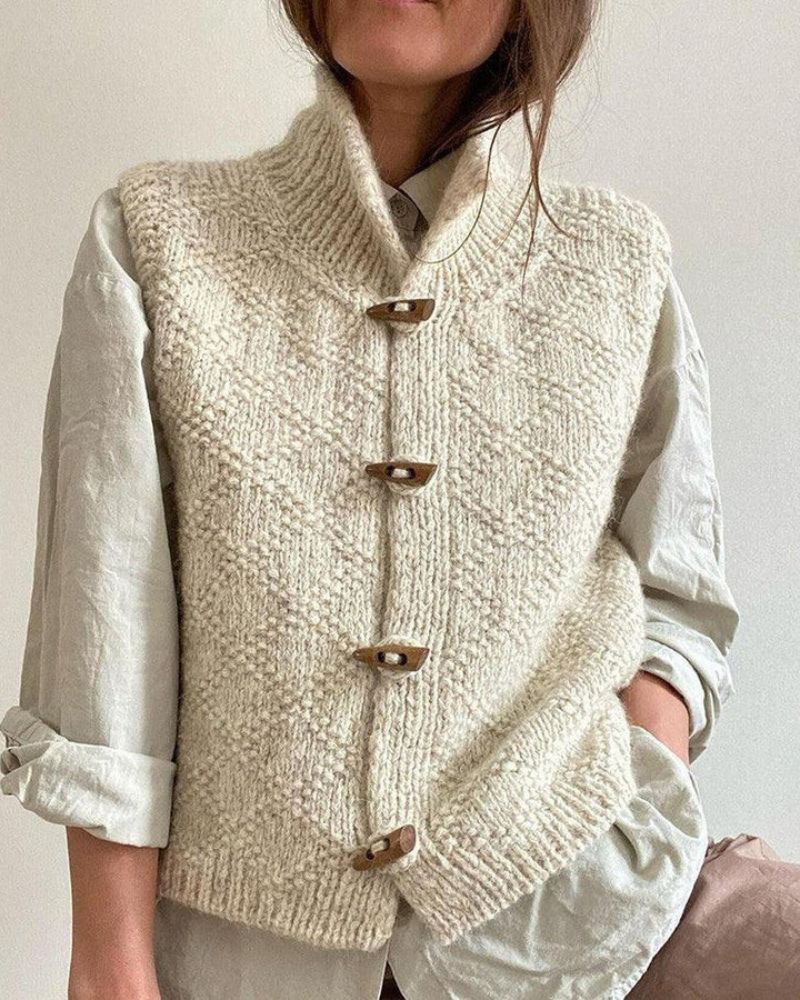 Ingrid - Cozy Knit Sleeveless Cardigan