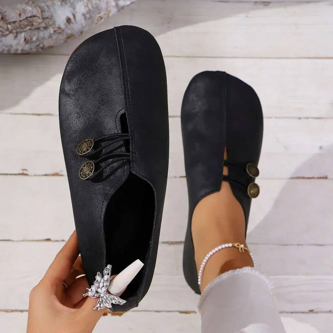Slip-On Ballerinas for Women – Closed Toe with Elastic Band Design