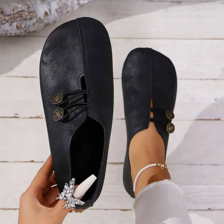 Slip-On Ballerinas for Women – Closed Toe with Elastic Band Design
