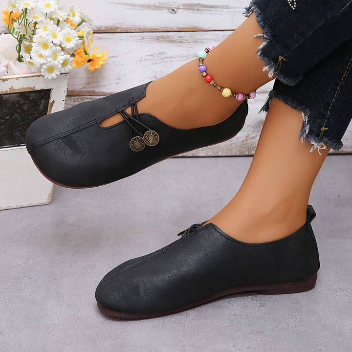 Slip-On Ballerinas for Women – Closed Toe with Elastic Band Design