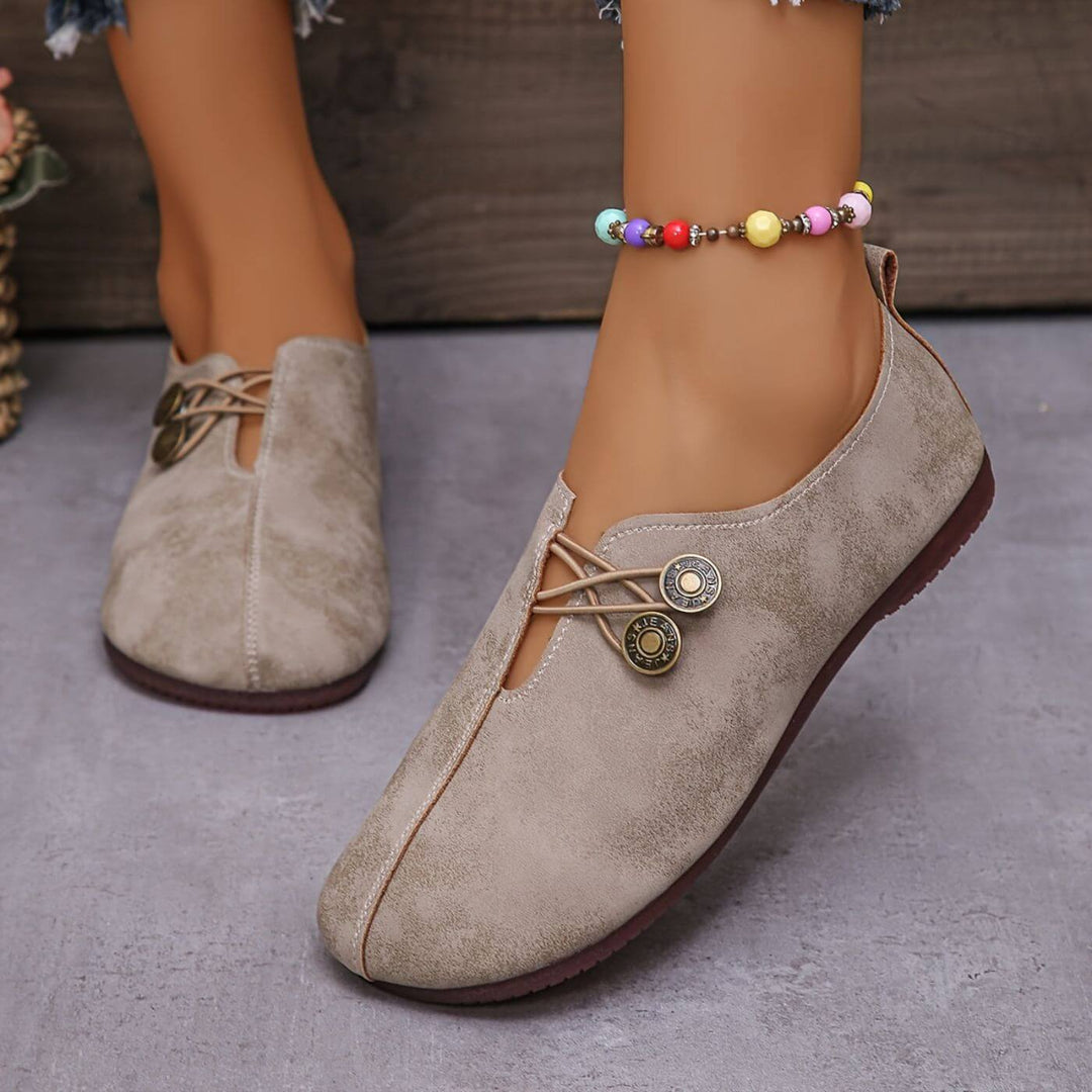 Slip-On Ballerinas for Women – Closed Toe with Elastic Band Design