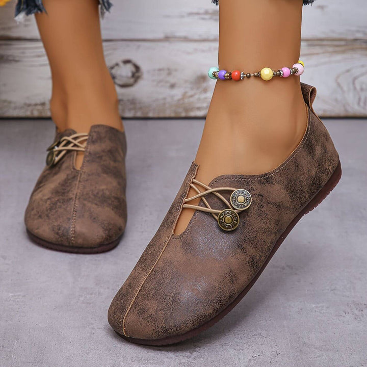 Slip-On Ballerinas for Women – Closed Toe with Elastic Band Design