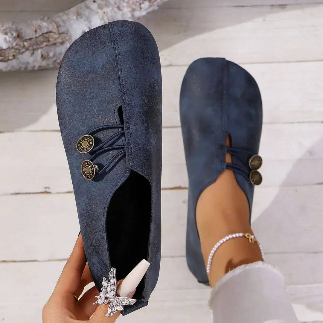 Slip-On Ballerinas for Women – Closed Toe with Elastic Band Design