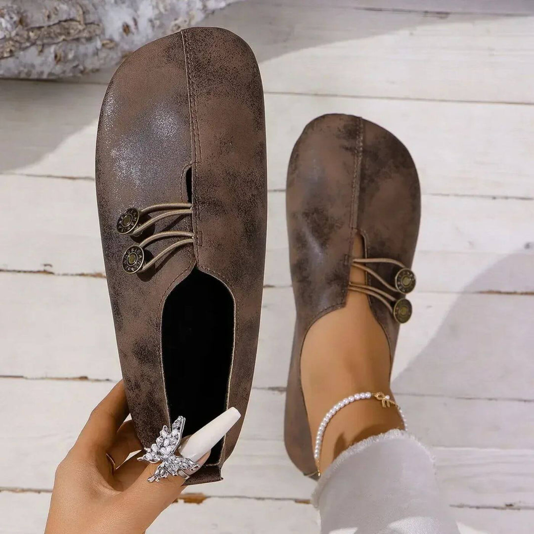 Slip-On Ballerinas for Women – Closed Toe with Elastic Band Design