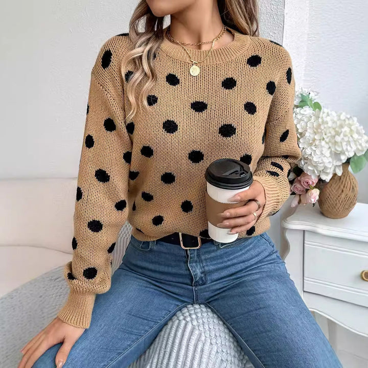 Nathalie – Polka Dot Knit Sweater