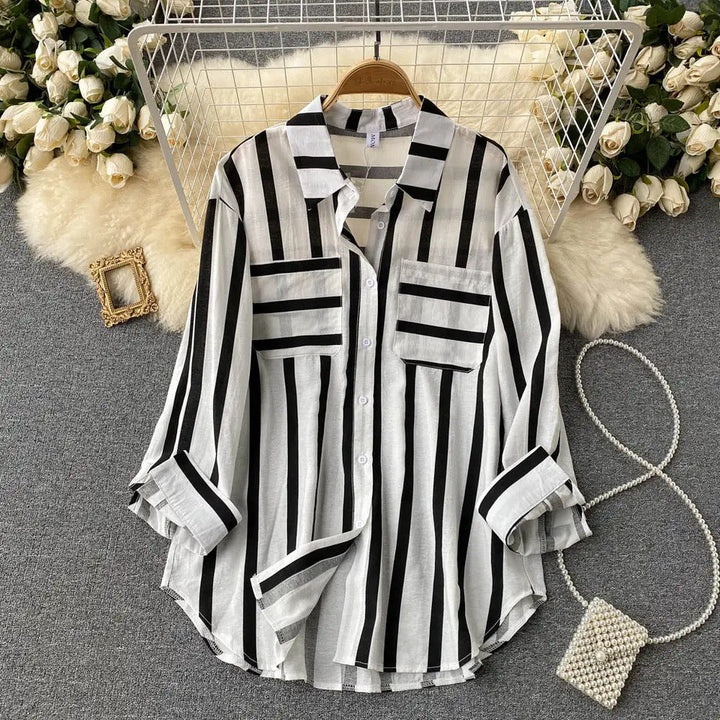 Eira | Striped Button-Up Shirt