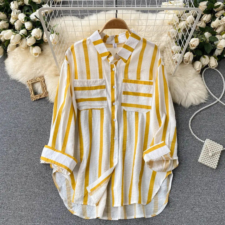 Eira | Striped Button-Up Shirt