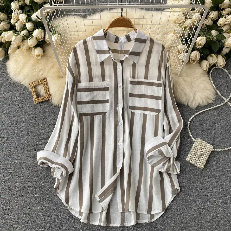 Eira | Striped Button-Up Shirt