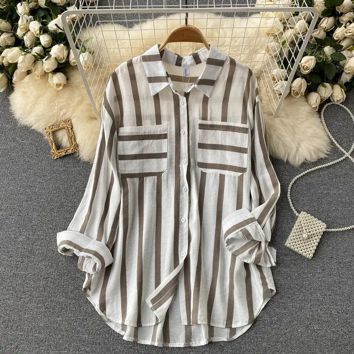 Eira | Striped Button-Up Shirt