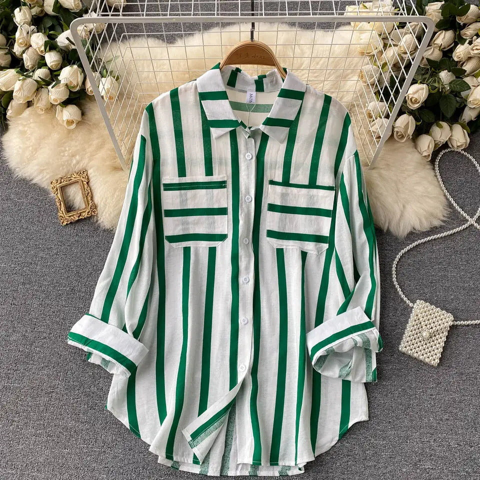 Eira | Striped Button-Up Shirt