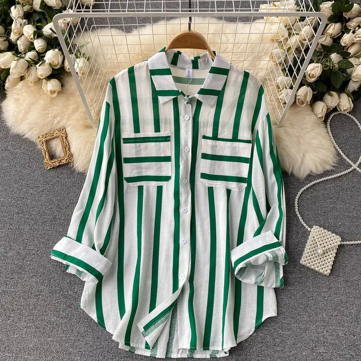 Eira | Striped Button-Up Shirt