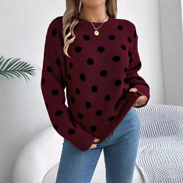 Nathalie – Polka Dot Knit Sweater
