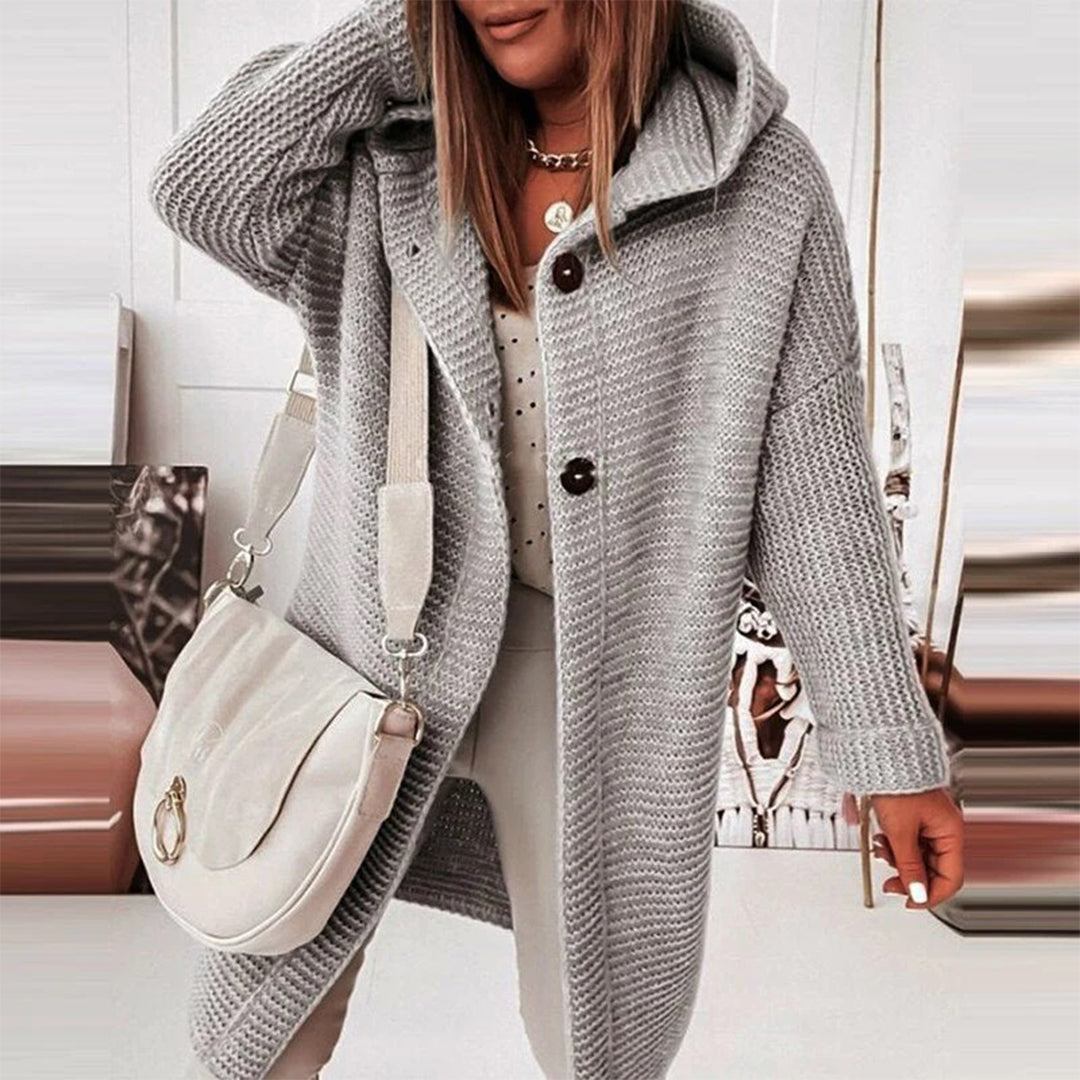 Comfortable Knitted Long Cardigan | Elodie