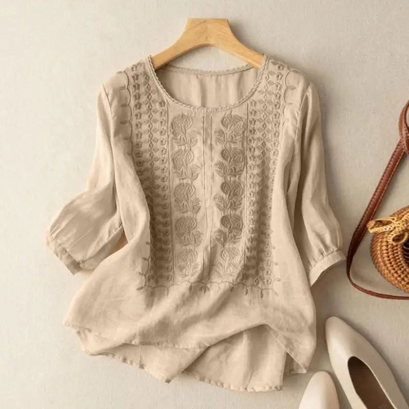 Maya | Embroidered Relaxed Blouse