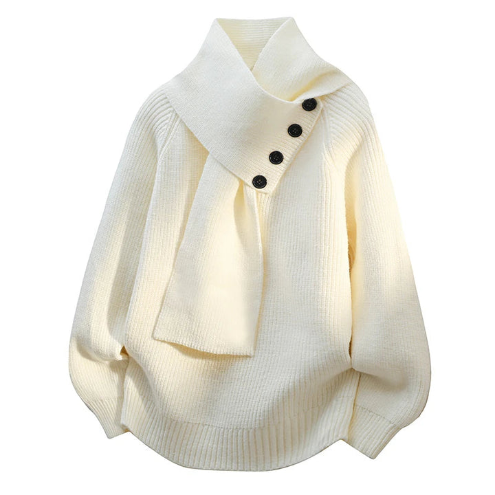 Leah | Cozy Scarf-Neck Sweater