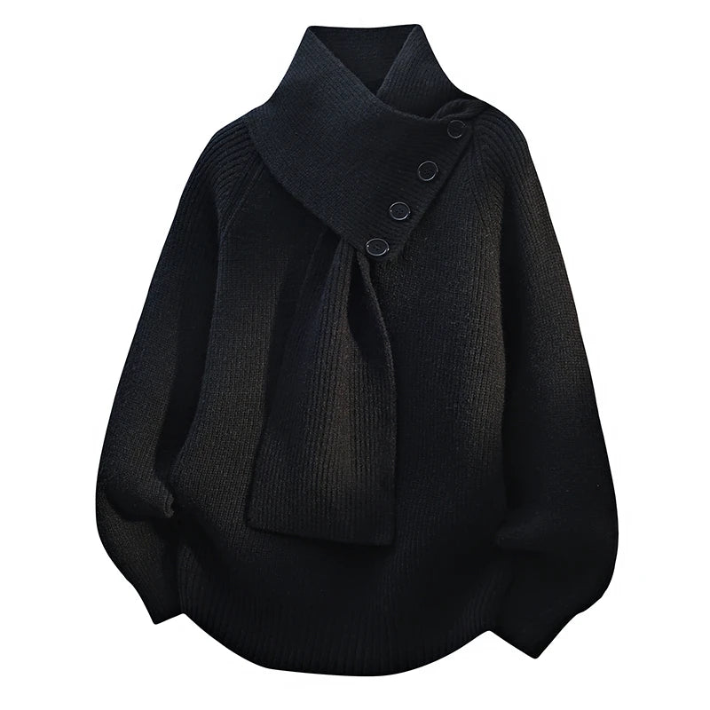Leah | Cozy Scarf-Neck Sweater