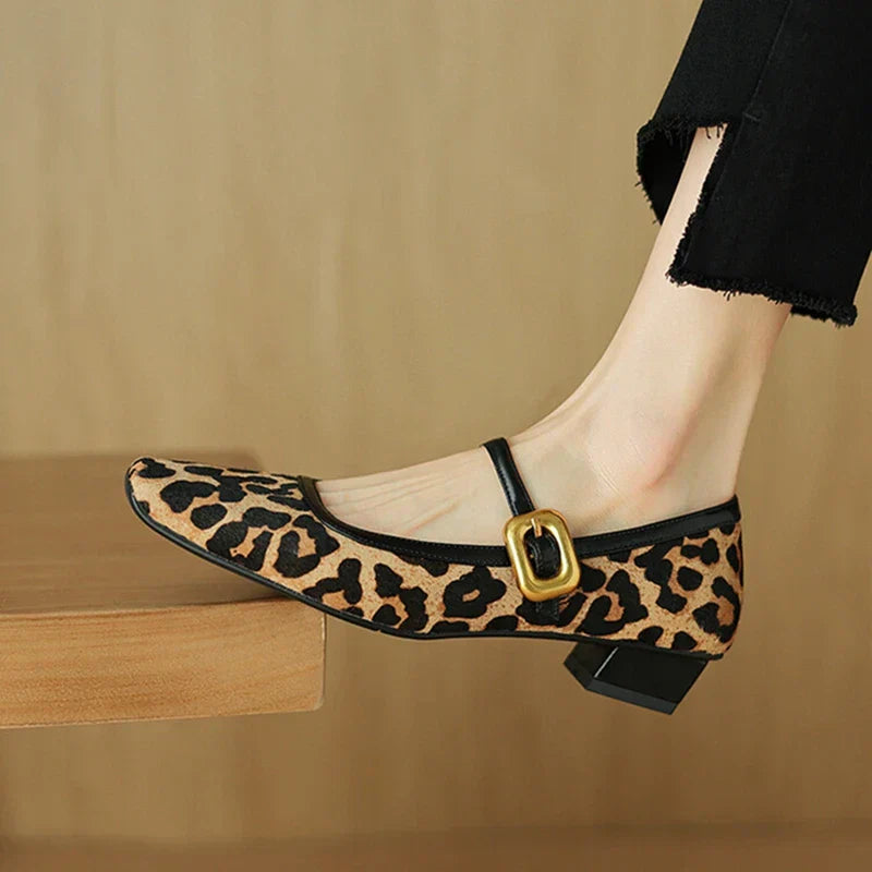 Feline Luxe Leopard Mid-Heels
