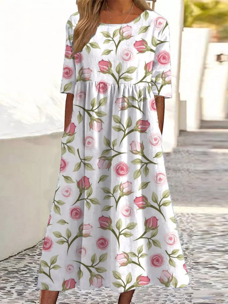 Wendy | Embroidered Relaxed Midi Dress