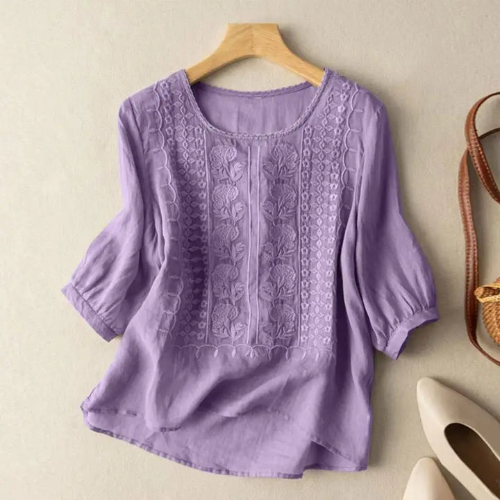 Maya | Embroidered Relaxed Blouse