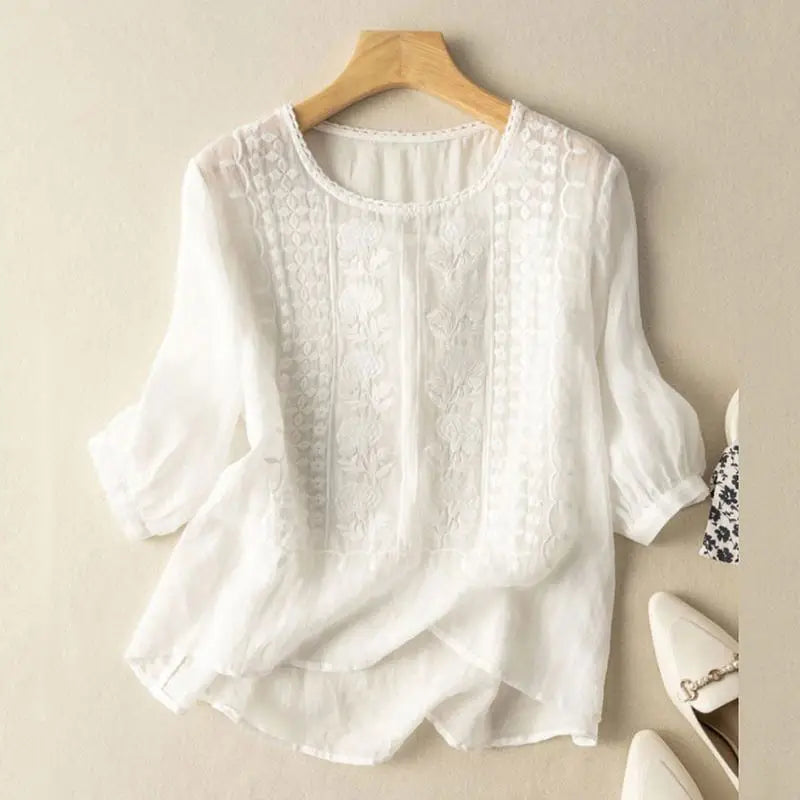 Maya | Embroidered Relaxed Blouse