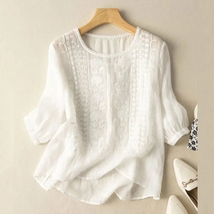 Maya | Embroidered Relaxed Blouse