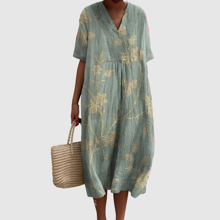 Chloe | Floral Midi Dress Loose Fit