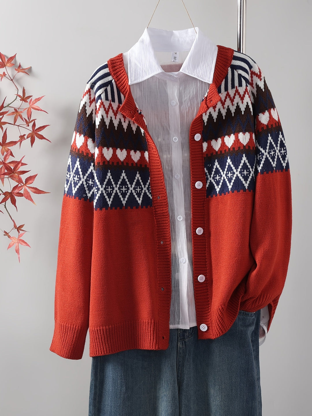 Sofia | Classic Knitted Cardigan with Pattern