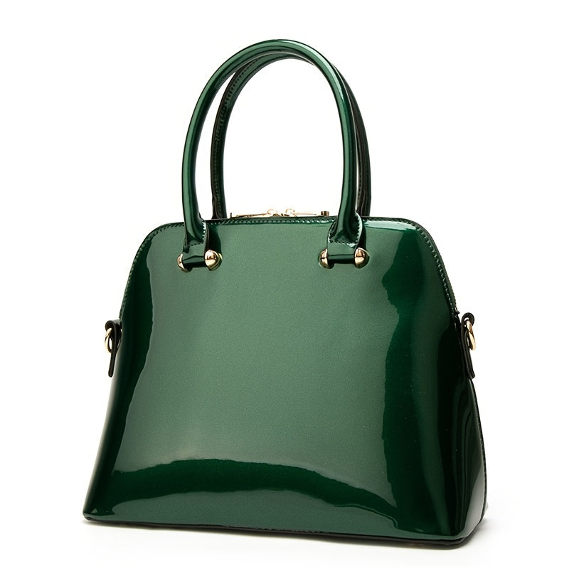 Chic Shiny Bag with Zipper – Practical and Elegant for Everyday Use!