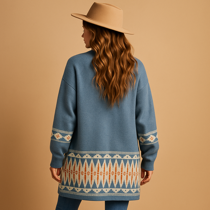 Bohemian jacquard cardigan for women | Lotte