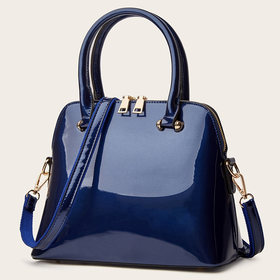 Chic Shiny Bag with Zipper – Practical and Elegant for Everyday Use!